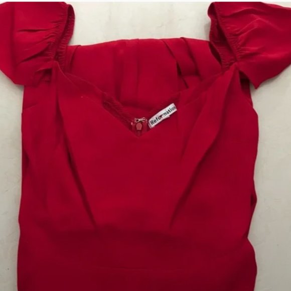 Reformation Baxley Dress - Cherry - Picture 7 of 8